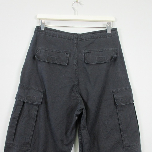 Brandy Melville Jemma Cargo Pants Women Black Baggy Parachute Preppy 636 - Picture 7 of 11